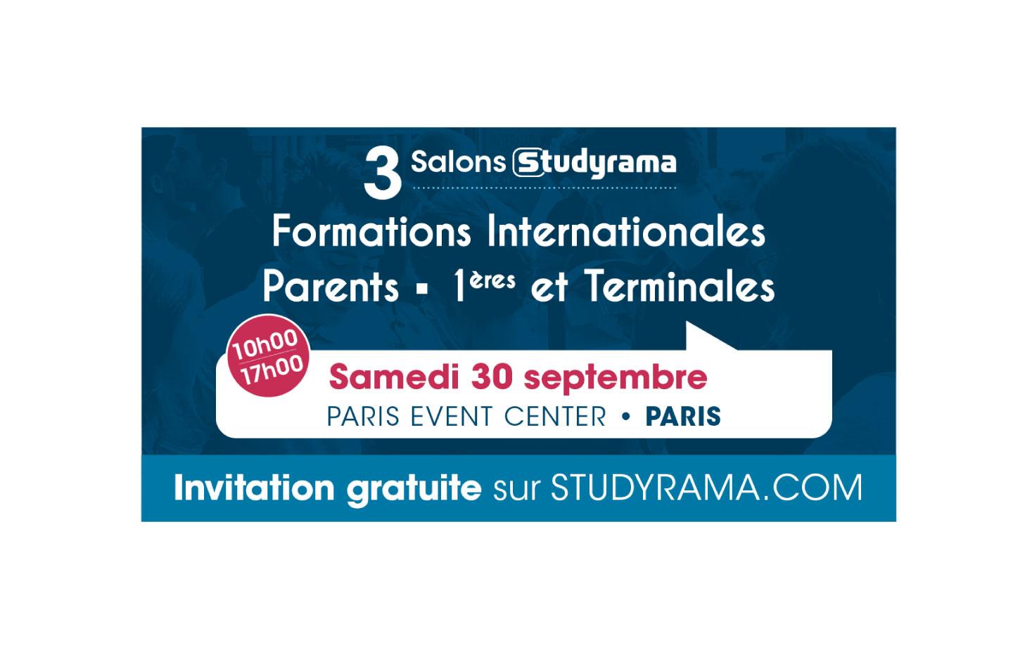 Évènement – Salon Studyrama des parents à Paris