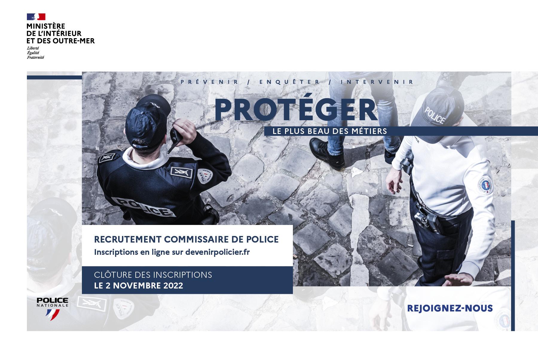 Actualité – La police nationale recrute 400 officiers et 70 commissaires pour 2023